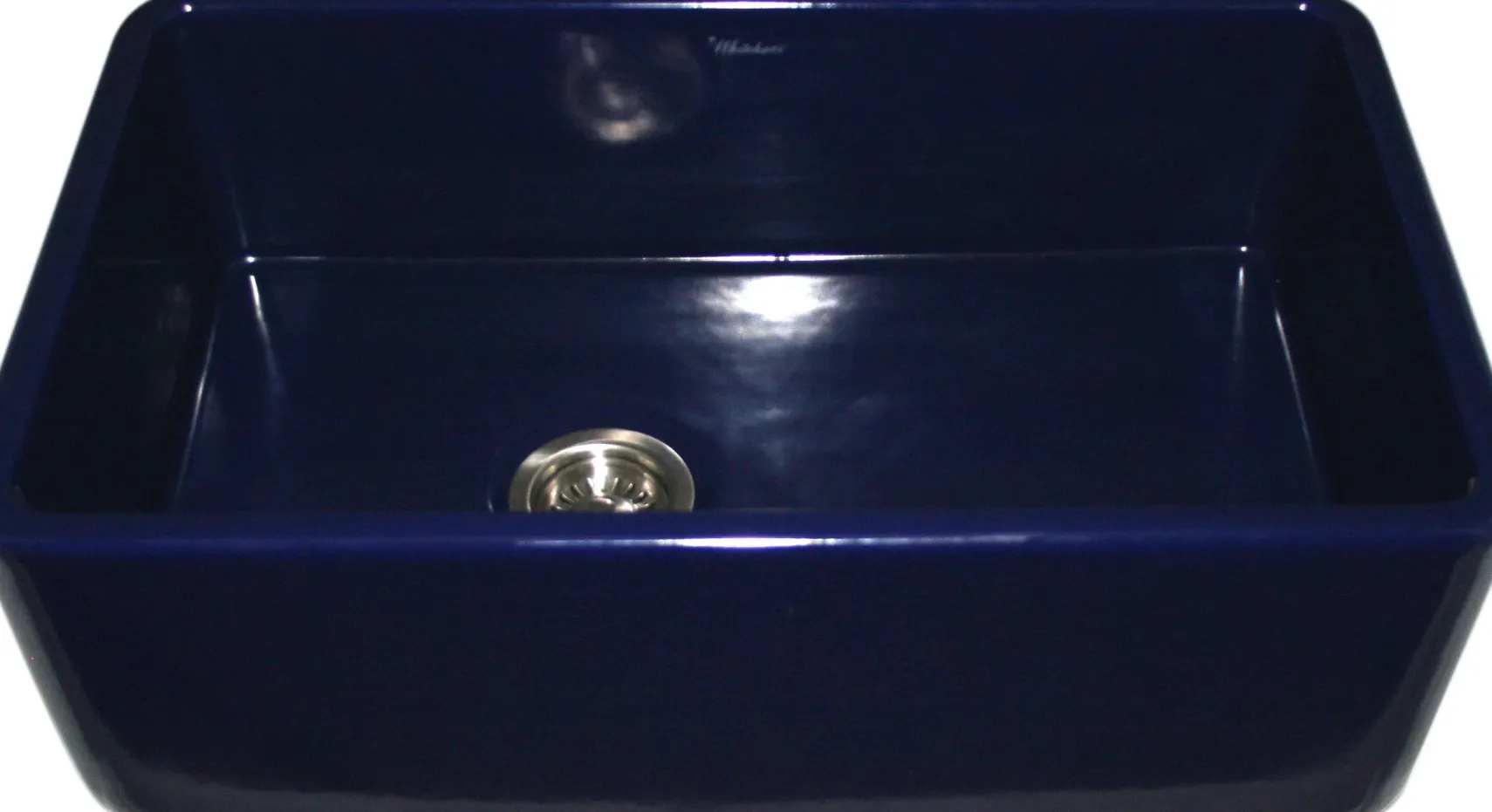 Whitehaus 30" Fireclay Farmhouse Apron Sink, Blue, WH3018