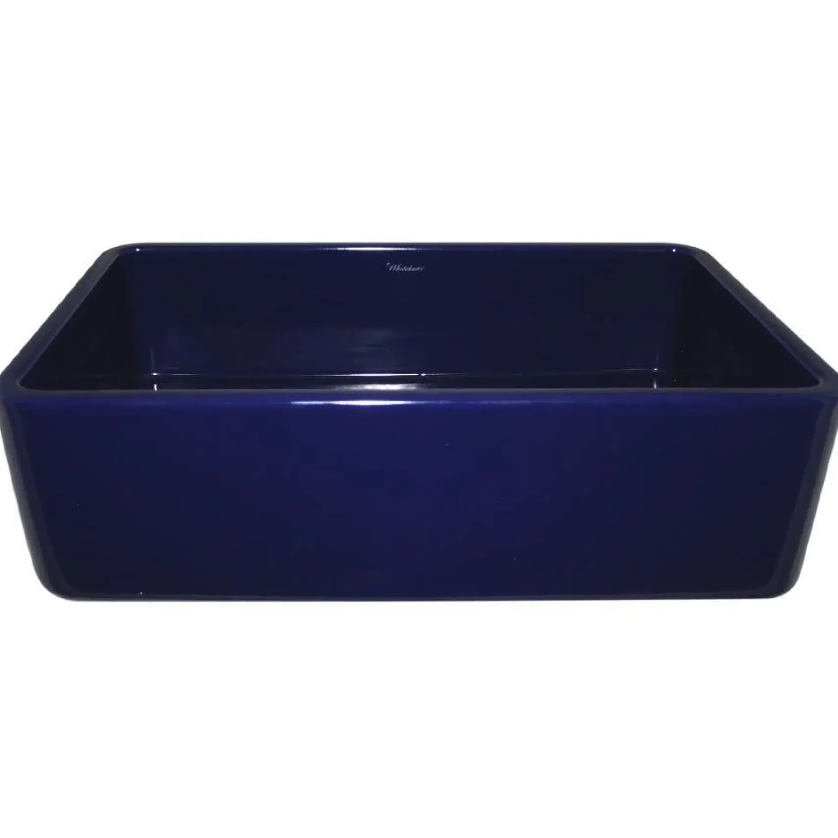 Whitehaus 36" Fireclay Single Bowl Farmhouse Apron Sink, Blue, WH3618