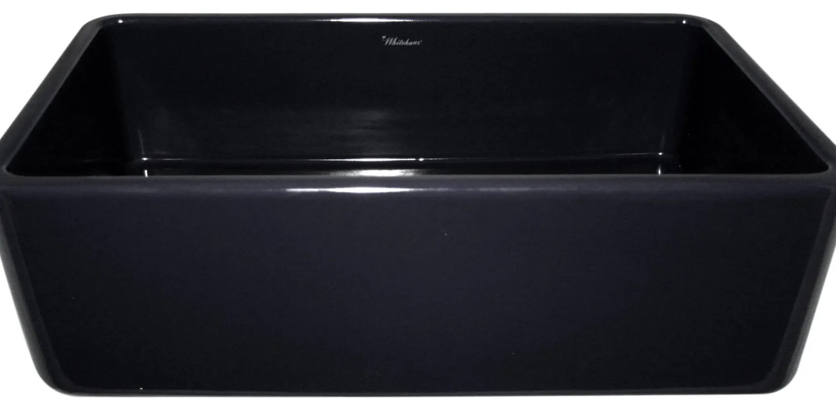 Whitehaus 36" Fireclay Single Bowl Farmhouse Apron Sink, Black, WH3618