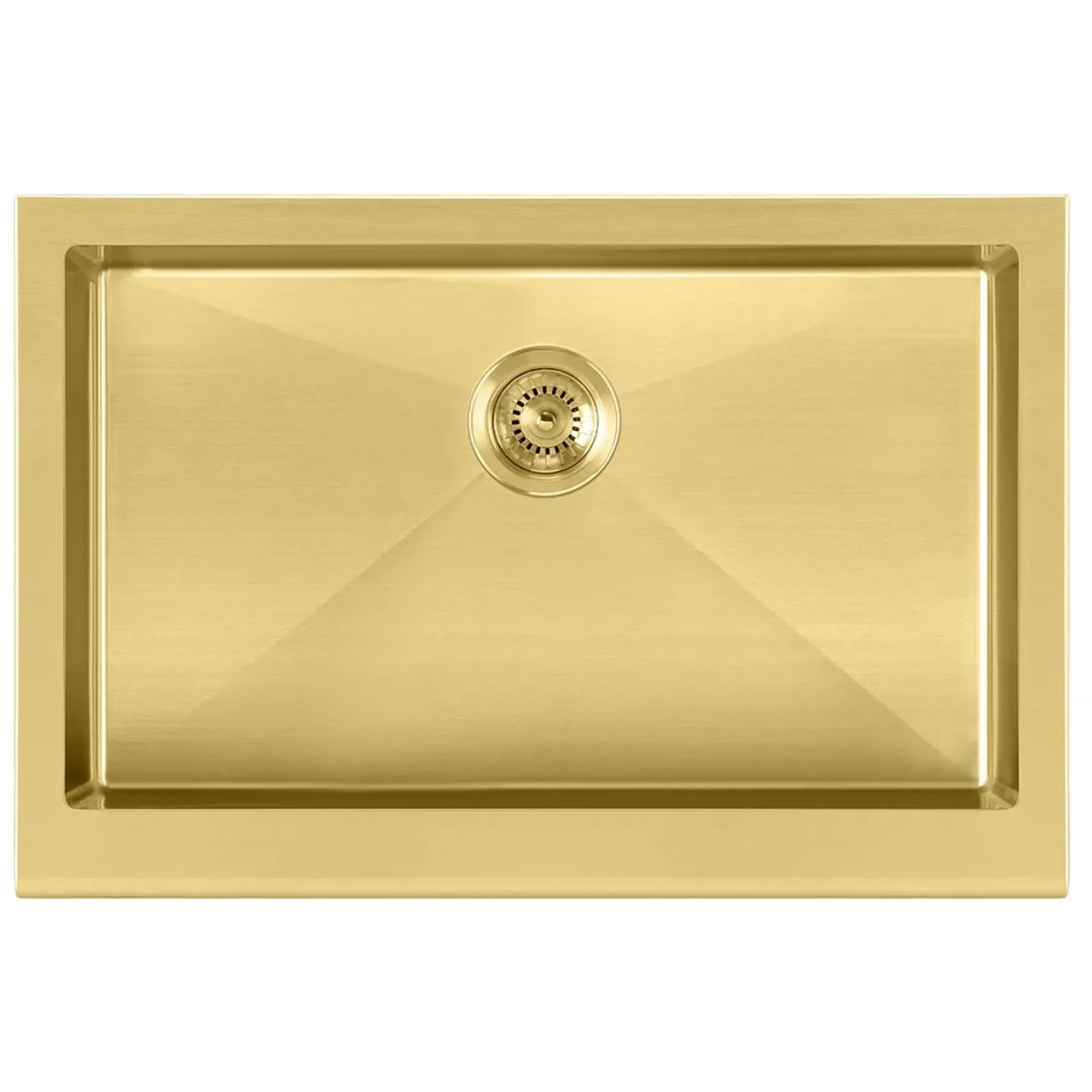 Whitehaus 30" Stainless Steel Farmhouse Apron Sink Kit, Brass, WHNPL3020-B