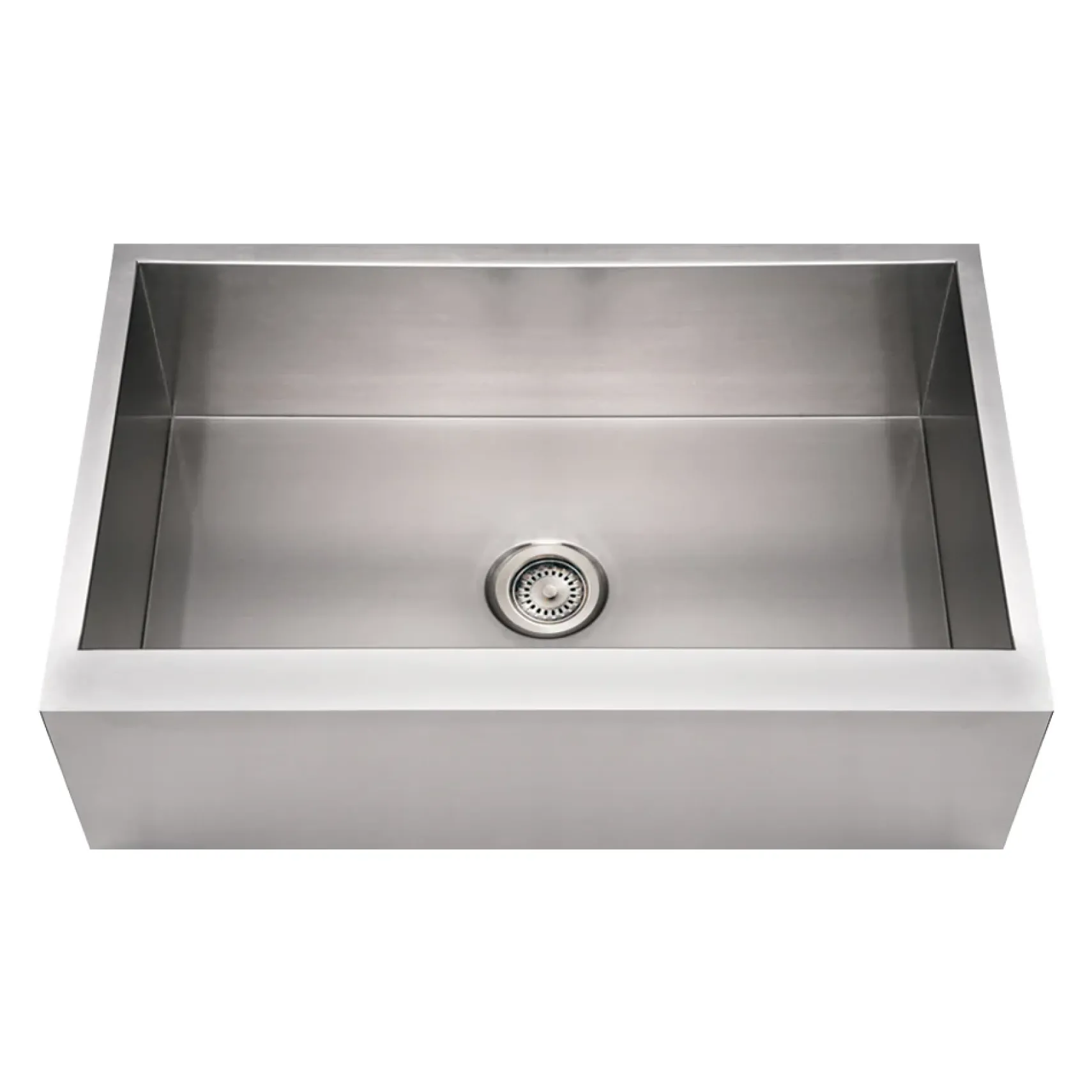 Whitehaus 33" Stainless Steel Single Bowl Farmhouse Apron Sink, 16 Gauge, WHNCMAP3321